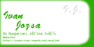 ivan jozsa business card